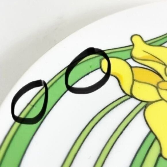 Fitz and Floyd Variations Daffodils 2 plates & 2 mugs set 1979 vintage - Picture 14 of 14